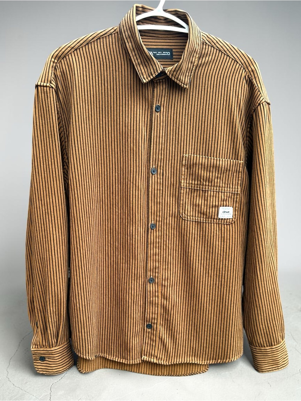 Zara Man DNWR Striped Overshirt Button Down Size S